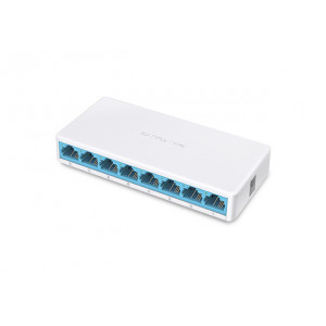 MERCUSYS MS108, 8-port 10/100M mini Desktop Switch, 8 10/100M RJ45 ports, Plastic case