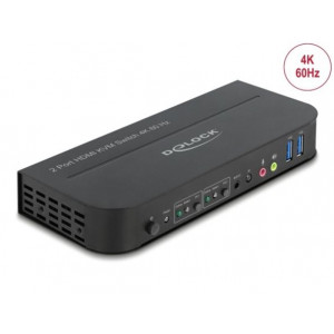 Delock HDMI KVM Switch 4K 60 Hz s USB 3.0 a Audio