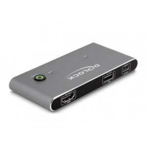 Delock Přepínač KVM z rozhraní USB-C™ na HDMI 8K 60 Hz s USB 2.0