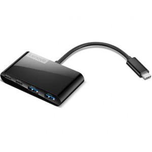 Lenovo Hub Select 4-Port USB-C, 2x USB-A + 2x USB-C, černý