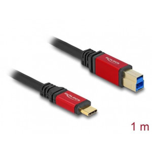 Delock USB 5 Gbps kabel USB Type-C™ samec na USB Typ-B samec 1 m červený kovový