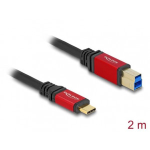Delock USB 5 Gbps kabel USB Type-C™ samec na USB Typ-B samec 2 m červený kovový