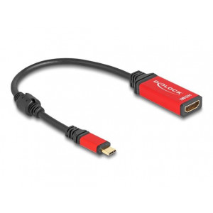 Delock Adaptér USB Type-C™ na HDMI (DP Alt Mód) 8K 60 Hz s funkcí HDR červená