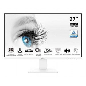 MSI monitor PRO MP273AW, 27" IPS/1920 x 1080 (FHD)/100Hz/1ms/DP/HDMI/D-Sub/bílá