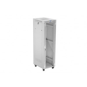 LANBERG Volně stojící skříň 19" 42U/600x800 LCD skleněné dveře šedá 