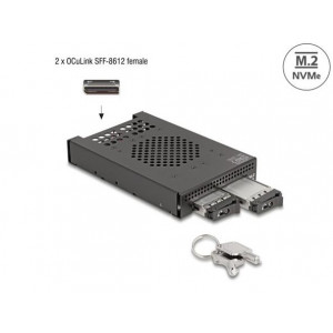 Delock 3.5” Mobilní rack pro 2 x SSD M.2 NVMe s konektorem OcuLink SFF-8612