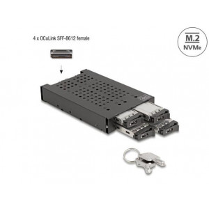Delock 3.5” Mobilní rack pro 4 x SSD M.2 NVMe s konektorem OcuLink SFF-8612