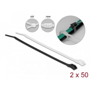 Delock Kabelový úvazek s plochou hlavou, D 280 x Š 3,6 mm, 100 ks