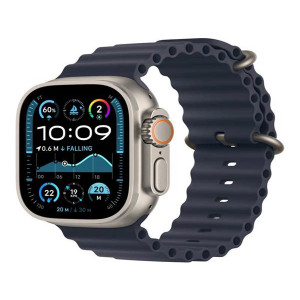 Apple Watch Ultra 2 (2024) 49mm Přírodní titan s námořnicky modrým oceánským řemínkem
