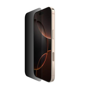 Belkin SCREENFORCE™ Invisiglass Privacy Anti-Microbial ochranné privátní sklo pro iPhone 17 / 16 Pro