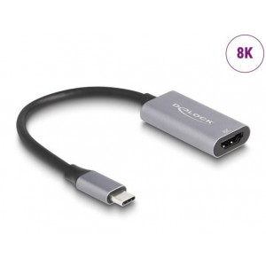 Delock Adaptér USB Type-C™ na HDMI (DP Alt Mód) 8K s funkcí HDR hliník