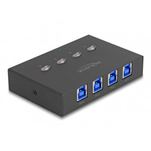 Delock Přepínač USB 5 Gbps, 4 PC na 1 zařízení
