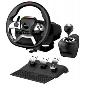 Genius GX Gaming SpeedMaster X5 FF Volant, pedály, řadicí páka, pro PC, PS4, Xbox One, vibrace, černo-stříbrný