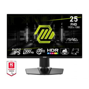 MSI MAG 255PXF 24,5" Rapid IPS/FHD/300Hz/0,5ms/2xHDMI/DP/Výškově nastavitelný/Pivot/černá
