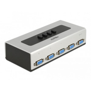 Delock VGA Switch 4-portový, manuální, obousměrný