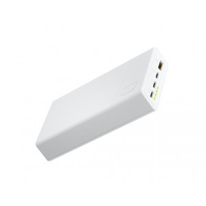 Green Cell GC PowerPlay 20S White Power Bank 20000mAh 22.5W PD USB C with Fast Charging Portable Phone Charger for iPhone 15 14