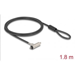 Navilock Bezpečnostní kabel laptopu se zámkem na klíč pro slot HP Nano 1,80 m, černý