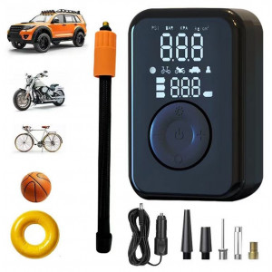 PATONA cestovní mini kompresor do auta, na kolo/ powerbank 4000 mAh/ LED SOS/ USB-A/ USB-C/ LCD