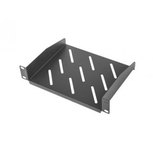 LANBERG 10" PEVNÁ POLICE 1U/254X180MM MAX. NOSNOST DO 20 KG ČERNÁ 