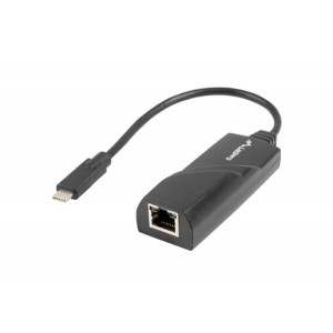 LANBERG USB->RJ45 ETHERNET ADAPTÉR SÍŤOVÁ KARTA  USB-C 3.1 1X RJ45 1GB KABEL
