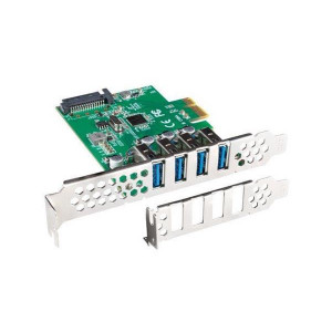 LANBERG KARTA PCI EXPRESS X1->4X USB-A 3.1 GEN1 LOW PROFILE 