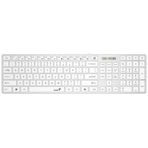 Genius Slimstar 126 Klávesnice, drátová, CZ+SK layout, Copilot klávesa, USB,tenká, bílá