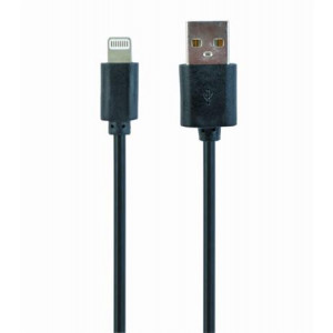 GEMBIRD CABLEXPERT Kabel USB 2.0 Lightning (IP5 a vyšší) nabíjecí a synchronizační kabel, 1m, černý