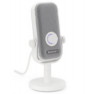 Endorfy Solum Voice S Onyx Mikrofon, drátový, stojánek, pop-up filtr, RGB podsvícení, 3,5mm jack, USB-C, red. na USB-A, bílá