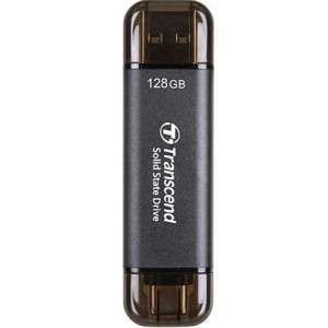 Transcend ESD310C 128GB, External SSD, USB 10Gbps Type C/A, 1050MB/R, 700MB/W, černý