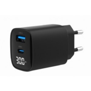 GEMBIRD, Nabíječka USB, 2x port, 30W, rychlé nabíjení, černá