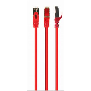 GEMBIRD Patch kabel S/FTP Cat. 6A LSZH, 0,5 m, červený