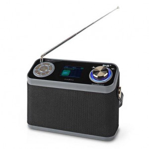 Nedis RDDB5110BK - DAB+ Rádio- Stolní Provedení/ DAB+ / FM | 2.4 " | Digitální | 24 W | Bluetooth®  Budík | Černá