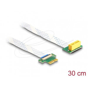 Delock Riser karta PCI Express, ze zástrčky x1 na slot x1 90° pravoúhlý, s kabelem FPC, délka 30 cm