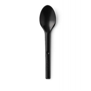 REFORK - Lžička z přírodního materiálu, black, 40ks