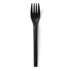 REFORK - Vidlička z přírodního materiálu, black, 25ks