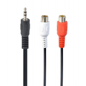 Gembird Stereo audio kabel s 3,5mm zástrčkou na 2x RCA zásuvky, 0,2 m