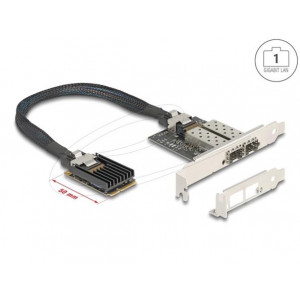 Delock Mini PCIe I/O PCIe full size 2 x SFP Gigabit LAN