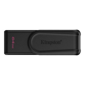 KINGSTON 64GB Portable USB 3.2 Gen 1 DataTraveler Exodia S (Black/Black)