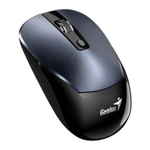 Genius NX-7125 Myš, bezdrátová, optická, 1200DPI, 4 tlačítka, Copilot, 2,4GHz, USB-A, 1× AA baterie, kovově šedá