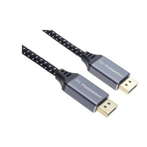 PremiumCord DisplayPort 1.4 přípojný kabel pro rozlišení 8K, kovové a zlacené konektory, 5m