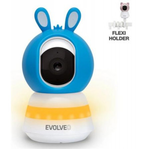 EVOLVEO Baby Monitor LUX- Chytrá 360° videochůvička s nočním viděním, detekcí pláče a pohybu, modrá