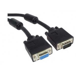 PremiumCord Kabel prodlužovací HQ(Coax) 2x ferrit, SVGA, DDC2, 3xCoax+8žil, 10m