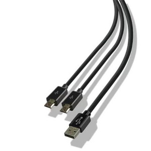 LEXIP STEELPLAY - USB PLAY & CHARGE KABEL PRO PS4, 3M, ČERNÝ 