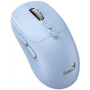 Genius NX-8080S BT Myš, bezdrátová, optická, 1600DPI, 7 tlačítek, tichá, Copilot, 2,4GHz, Bluetooth 5.3, modrá