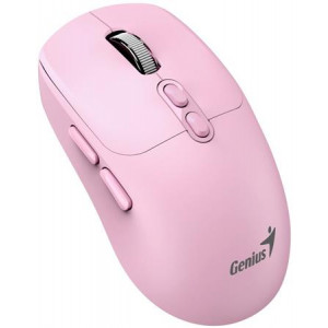 Genius NX-8080S BT Myš, bezdrátová, optická, 1600DPI, 7 tlačítek, tichá, Copilot, 2,4GHz, Bluetooth 5.3, růžová