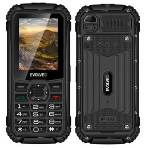 EVOLVEO StrongPhone Q1, vodotěsný odolný Dual SIM telefon, černý