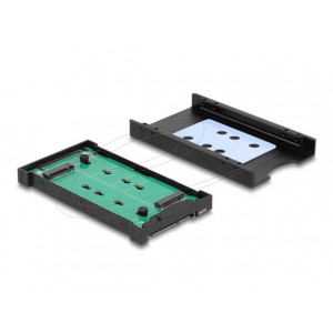 Delock Převodník M.2 Key M NVMe SSD na U.2 nebo M.2 Key B SATA SSD na SATA - beznástrojový