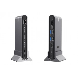 Acer 15in1 Type-C Universal Docking Station : USB-C, 2x USB-A 2.0, 1x USB-A 3.2 Gen2, 1x USB-A 3.2 Gen1, 1x USB-C Gen1, 