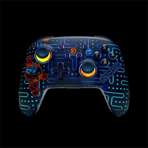 PowerA Bezdrátový ovladač pro Nintendo Switch - Pac Man, Neon Arcade, svítící