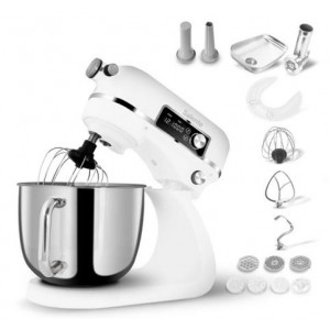 Salente DigiChef+, kuchyňský robot, mísa 6 litrů, celokovový, masomlýnek, digitální displej, bílý